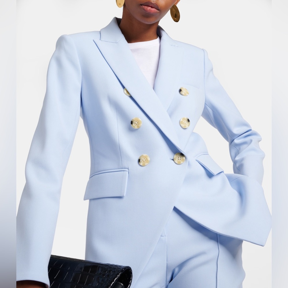 Veronica Beard ice Blue Double-Breasted Blazer NWT